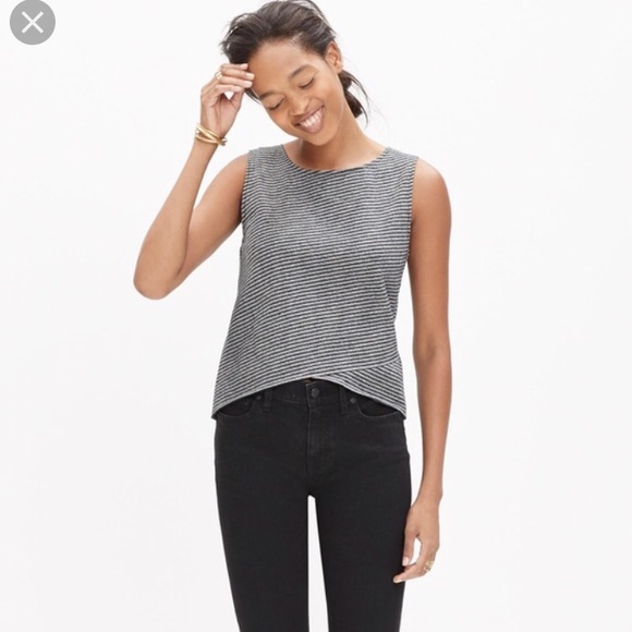 MADEWELL black and white stripe tank - Picture 2 of 6